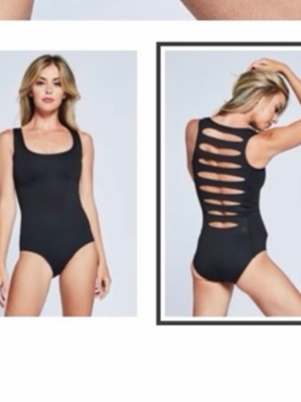 Black Cutout Back One-Piece leotard